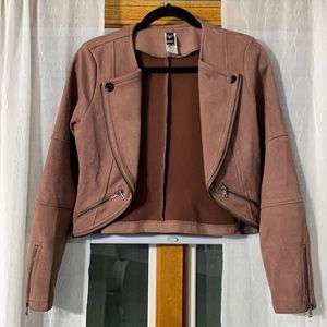 Rose canvas jacket. Shorter length